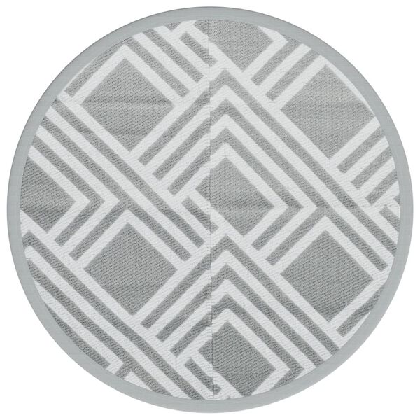 vidaXL Outdoor Carpet ARAKIL Grey Ø160 cm PP