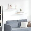 vidaXL Floating Wall Shelves 2 pcs Oak and White 60x23.5x3.8 cm MDF