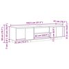 vidaXL TV Cabinet with LED Lights Old Wood 193.5x41x50 cm