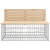 vidaXL Garden Bench Gabion Design 347x71x65.5 cm Solid Wood Pine