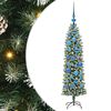 vidaXL Artificial Slim Christmas Tree Green and white 120 cm