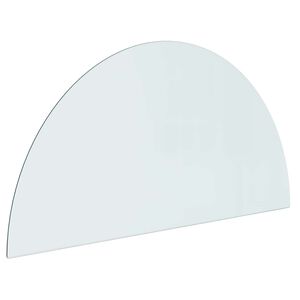 vidaXL Fireplace Glass Plate Transparent 1000 x 500 mm Glass