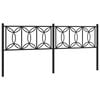 vidaXL Metal Replace Headboard Black 193 cm