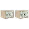 vidaXL Wall-mounted Bedside Cabinet GOTHA 2 pcs Sonoma Oak