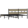 vidaXL Metal Bed Frame without Mattress Sonoma Oak 200x200 cm