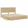 vidaXL Storage Bed with Drawer Sonoma Oak 180 x 200 cm Engineered Wood