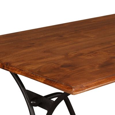 vidaXL Dining Table Solid Wood with Honey Finish 180x90x76 cm