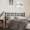 vidaXL Metal Headboard Black 137cm