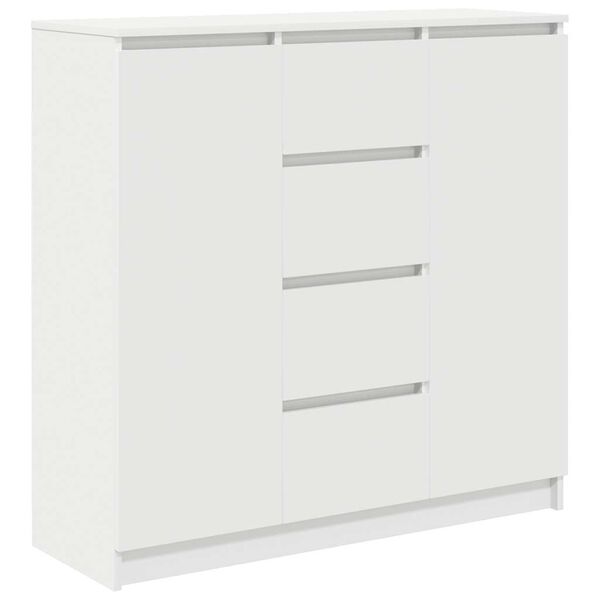 vidaXL Sideboard with Drawers White 100.5x35x98.5 cm Engineered Wood