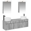 vidaXL Bathroom Cabinet Set 5 pcs Grey Sonoma 50 x 14.5 x 70 cm