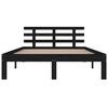 vidaXL Bed Frame without Mattress Black Solid Wood 200x200 cm