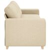 vidaXL Sofa Cream 221 x 78 x 80 cm Fabric
