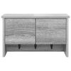 vidaXL Wall-Mounted Coat Rack with Shelf Grey sonoma 50 x 20 x 30 cm