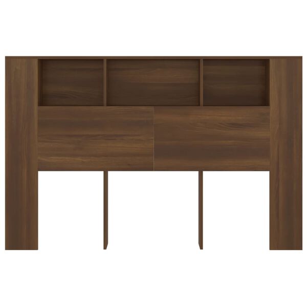 vidaXL Headboard Cabinet Brown Oak 160x18.5x104.5 cm