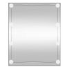 vidaXL Wall Mirror with LED Lights 50x60 cm Glass Rectangle