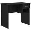 vidaXL Desk Black Oak Engineered Wood 90 x 49 x 75 cm