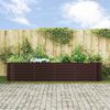 vidaXL Garden Raised Bed Brown 400 x 80 x 81 cm Steel
