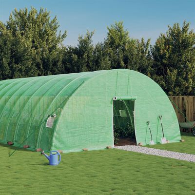 vidaXL Greenhouse with Steel Frame Green 36 m² 6x6x2.85 m