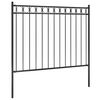 vidaXL Garden Fence Steel 1.7x1.2 m Black