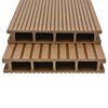 vidaXL WPC Hollow Decking Boards with Accessories 30 m&sup2; 2.2 m Teak