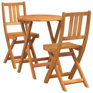 vidaXL Bistro Set 3 pcs Brown Solid acacia wood
