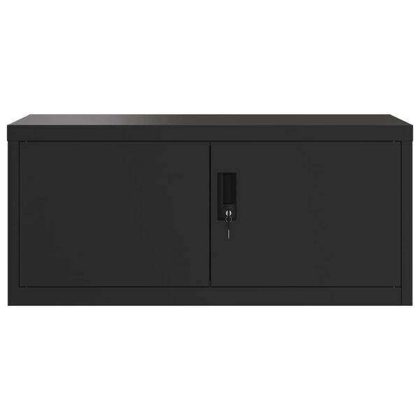 vidaXL File Cabinet Black 90x40x180 cm Steel