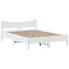 vidaXL Bed Frame without Mattress White 140x200 cm Solid Wood Pine