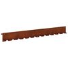 vidaXL Lawn Edging 20 pcs 102 x 10 x 4 cm Steel Rusty
