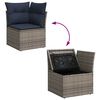 vidaXL 5 Piece Garden Sofa Set with Cushions Grey Poly Rattan Acacia