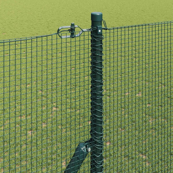 vidaXL Fence Post Green 25 x 1.6 m (12 x 12 mm mesh) Steel and PVC