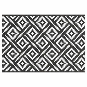 vidaXL Outdoor Carpet ARAKIL White and Black 160x230 cm PP