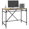 vidaXL Desk Sonoma Oak 100x50x75 cm Engineered Wood and Iron