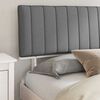vidaXL Bed Frame with Upholstered Headboard Light Grey 180 x 200 cm