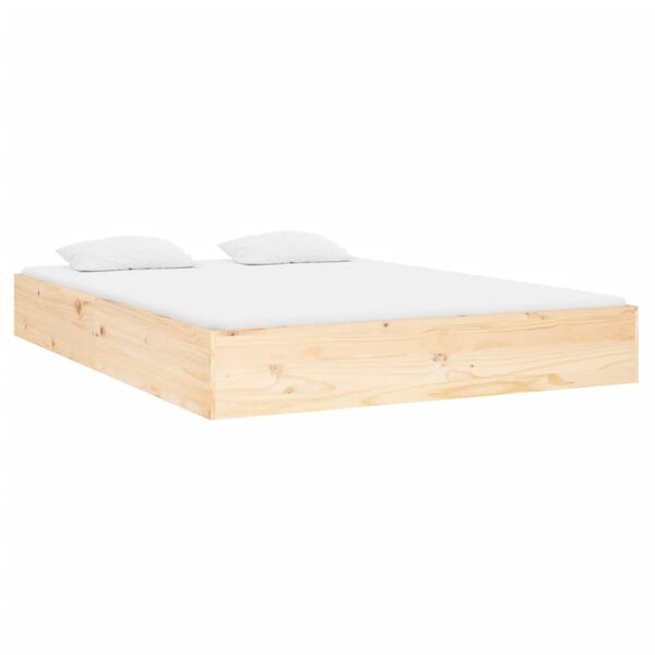 vidaXL Bed Frame without Mattress Solid Wood 120x190 cm Small Double Small Double