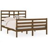 vidaXL Bed Frame without Mattress Honey Brown Solid Wood 135x190 cm