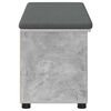 vidaXL Hall Bench with Cushion Plain Concrete Grey 100 x 38 x 46 cm