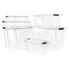 vidaXL Storage Boxes with Lids 2 pcs Transparent 14 L