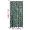 vidaXL Fly Curtain Green and White 100x200 cm Chenille