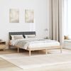 vidaXL Bed frame Brown and dark grey 140 x 200 cm Solid pine wood