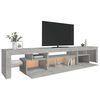 vidaXL TV Cabinet with LED Lights Concrete Grey 215x36.5x40 cm