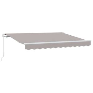 vidaXL Retractable Awning Manual Light Grey 350 x 200 cm Fabric