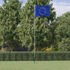 vidaXL Europe Flag and Pole 6.08 m Aluminium