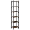 vidaXL Bookcase 6-Tier Smoked Oak 40x30x188 cm Engineered Wood
