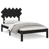 vidaXL Bed Frame without Mattress Black 100x200 cm Solid Wood