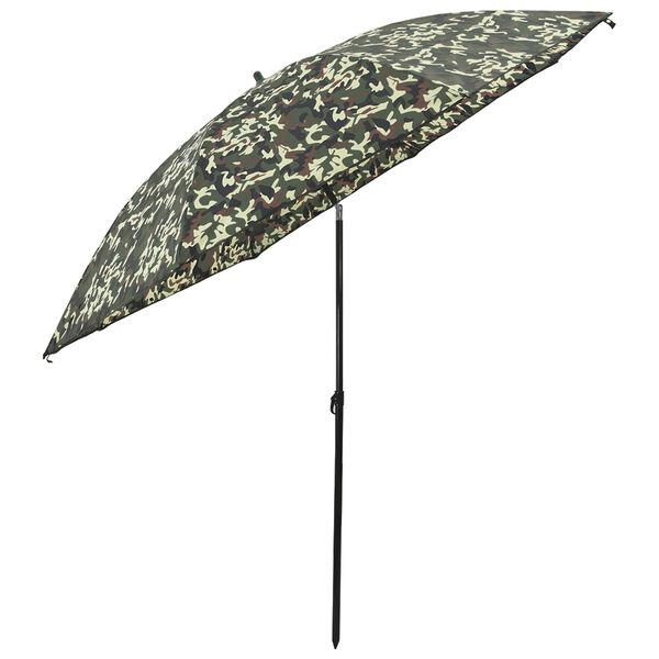 vidaXL Fishing Umbrella Camouflage 300 x 240 cm Oxford Polyester