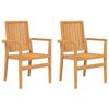 vidaXL 3 Piece Garden Dining Set Solid Wood Teak