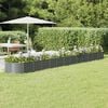 vidaXL Garden Raised Bed Galvanised Steel 512x80x36 cm Grey