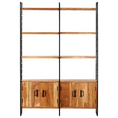 vidaXL 4-Tier Bookcase 124x30x180 cm Solid Acacia Wood
