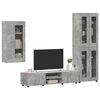 vidaXL TV Cabinet Set with Drawer FLORIN Concrete Grey Engineered Wood