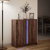 vidaXL Sideboard with LED Brown Oak 77x34x85 cm Engineered Wood